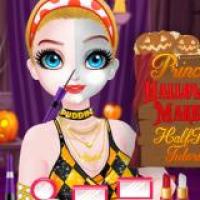 Princess Halloween Makeup Half-Face Tutorial - Spooky Fun